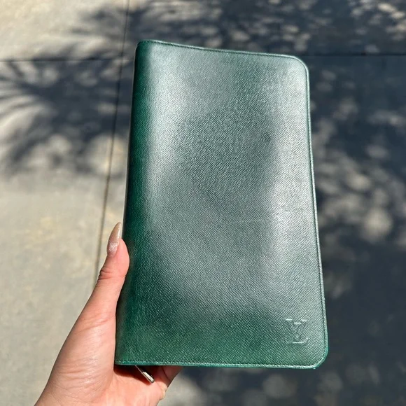 Louis Vuitton | Bags | Rare Green Authentic Lv Wallettravel Agenda